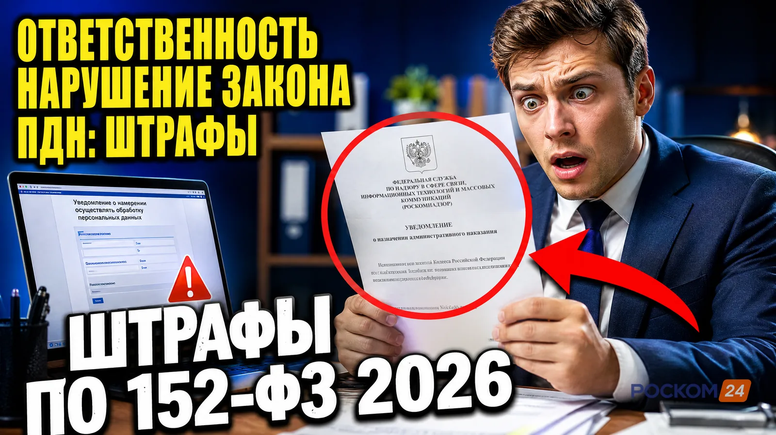 Ответственность за нарушение закона о ПДн: штрафы 2026